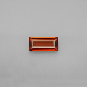 0.71 ct Red Almandine Garnet Gemstone, Almandine Garnet Gem in Baguette Facet Shape for Sale.