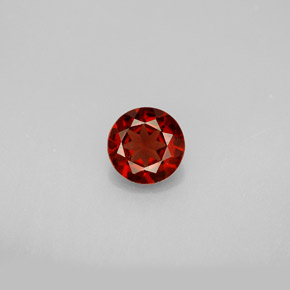 0.87 ct Red Almandine Garnet Gemstone, Almandine Garnet Gem in Round Facet Shape for Sale.