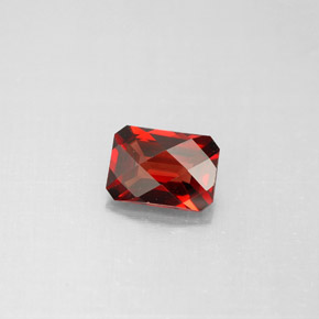 1.06 ct Red Almandine Garnet Gemstone, Almandine Garnet Gem in Octagon Checkerboard Shape for Sale.
