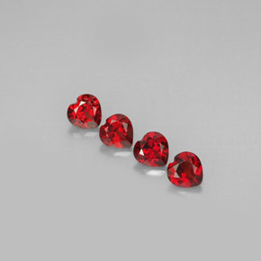 2.35 ct Red Almandine Garnet Gemstone, Almandine Garnet Gem in Heart Facet Shape for Sale.