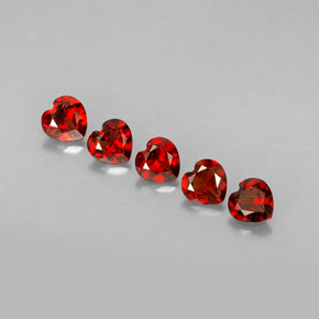 2.39 ct Red Almandine Garnet Gemstone, Almandine Garnet Gem in Heart Facet Shape for Sale.