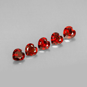 2.39 ct Red Almandine Garnet Stone, Natural Almandine Garnet in Heart Facet Shape for Sale