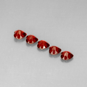 Almandine Garnet Gemstone in 4.8 x 4.7 mm Size for Sale, Almandine Garnet Stone in Deep Red Color