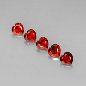 3.05 ct Red Almandine Garnet Gemstone, Almandine Garnet Gem in Heart Facet Shape for Sale.