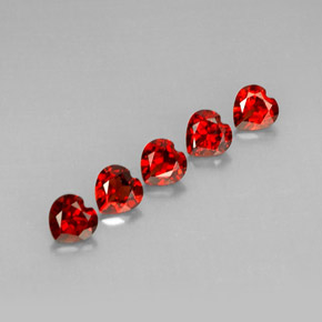 3.05 ct Red Almandine Garnet Stone, Natural Almandine Garnet in Heart Facet Shape for Sale