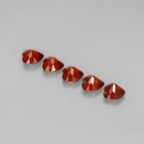 Almandine Garnet Gemstone in 5 x 5 mm (calibrated) Size for Sale, Almandine Garnet Stone in Deep Red Color