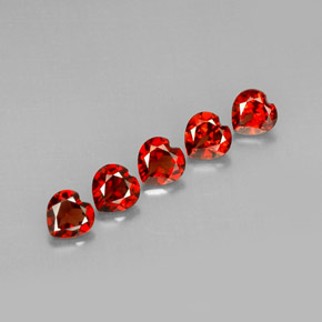 2.89 ct Red Almandine Garnet Gemstone, Almandine Garnet Gem in Heart Facet Shape for Sale.