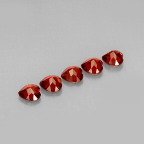 Almandine Garnet Gemstone in 5 x 5 mm (calibrated) Size for Sale, Almandine Garnet Stone in Deep Red Color