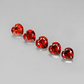 2.63 ct Red Almandine Garnet Gemstone, Almandine Garnet Gem in Heart Facet Shape for Sale.