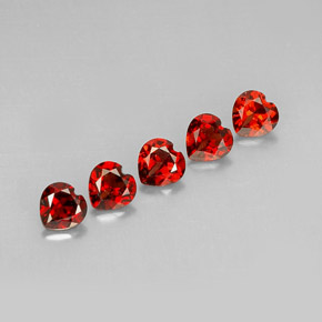 2.63 ct Red Almandine Garnet Stone, Natural Almandine Garnet in Heart Facet Shape for Sale