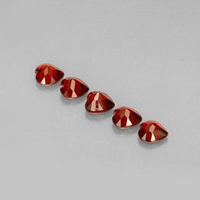 Almandine Garnet Gemstone in 5 x 5 mm (calibrated) Size for Sale, Almandine Garnet Stone in Deep Red Color