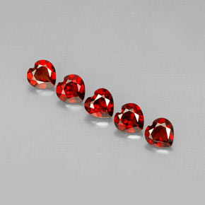2.55 ct Red Almandine Garnet Stone, Natural Almandine Garnet in Heart Facet Shape for Sale