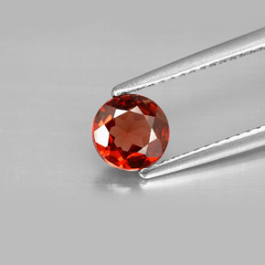 0.78 ct Red Almandine Garnet Gemstone, Almandine Garnet Gem in Round Facet Shape for Sale.