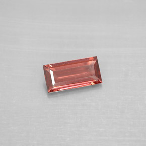 0.84 ct Red Almandine Garnet Gemstone, Almandine Garnet Gem in Baguette Facet Shape for Sale.