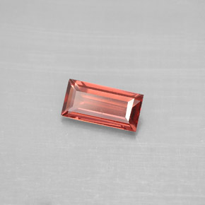 0.84 ct Red Almandine Garnet Stone, Natural Almandine Garnet in Baguette Facet Shape for Sale