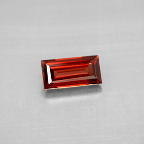 1.18 ct Red Almandine Garnet Gemstone, Almandine Garnet Gem in Baguette Facet Shape for Sale.