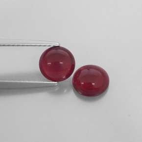 2.75 ct Red Almandine Garnet Stone, Natural Almandine Garnet in Round Cabochon Shape for Sale