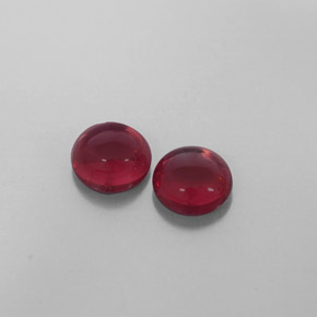 2.68 ct Red Almandine Garnet Stone, Natural Almandine Garnet in Round Cabochon Shape for Sale