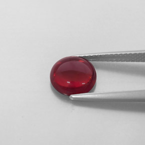 2.36 ct Red Almandine Garnet Gemstone, Almandine Garnet Gem in Round Cabochon Shape for Sale.
