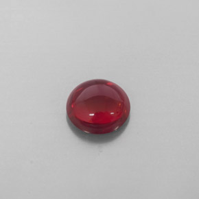 2.54 ct Red Almandine Garnet Stone, Natural Almandine Garnet in Round Cabochon Shape for Sale