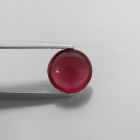 2.32 ct Red Almandine Garnet Stone, Natural Almandine Garnet in Round Cabochon Shape for Sale