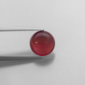 2.08 ct Red Almandine Garnet Stone, Natural Almandine Garnet in Round Cabochon Shape for Sale