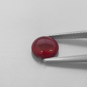 1.68 ct Red Almandine Garnet Gemstone, Almandine Garnet Gem in Round Cabochon Shape for Sale.
