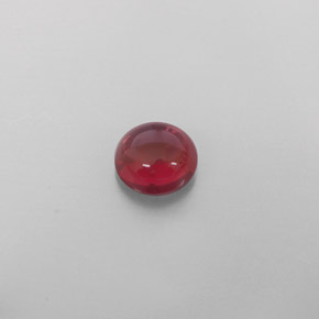 1.45 ct Red Almandine Garnet Gemstone, Almandine Garnet Gem in Round Cabochon Shape for Sale.