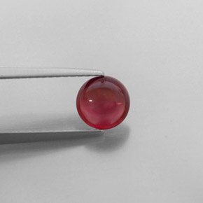 1.45 ct Red Almandine Garnet Stone, Natural Almandine Garnet in Round Cabochon Shape for Sale