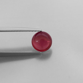 1.40 ct Red Almandine Garnet Gemstone, Almandine Garnet Gem in Round Cabochon Shape for Sale.