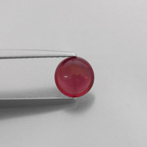 0.98 ct Red Almandine Garnet Gemstone, Almandine Garnet Gem in Round Cabochon Shape for Sale.
