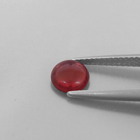 0.95 ct Red Almandine Garnet Gemstone, Almandine Garnet Gem in Round Cabochon Shape for Sale.