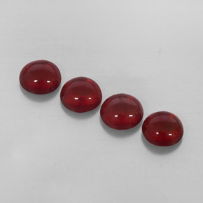 Almandine Garnet Gemstone in 6 mm (calibrated) Size for Sale, Almandine Garnet Stone in Deep Red Color