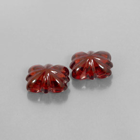 5.79 ct Red Almandine Garnet Gemstone, Almandine Garnet Gem in Fancy Carving Shape for Sale.