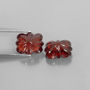 5.79 ct Red Almandine Garnet Stone, Natural Almandine Garnet in Fancy Carving Shape for Sale