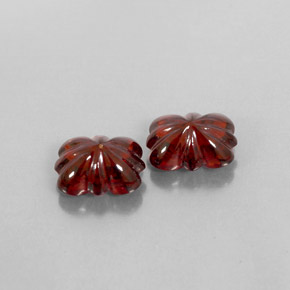 5.46 ct Red Almandine Garnet Gemstone, Almandine Garnet Gem in Fancy Carving Shape for Sale.