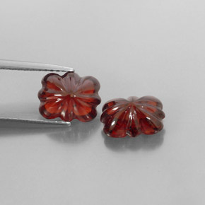 5.46 ct Red Almandine Garnet Stone, Natural Almandine Garnet in Fancy Carving Shape for Sale