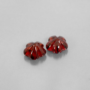 3.36 ct Red Almandine Garnet Stone, Natural Almandine Garnet in Flower-Cut Shape for Sale