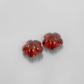 3.46 ct Red Almandine Garnet Gemstone, Almandine Garnet Gem in Flower-Cut Shape for Sale.