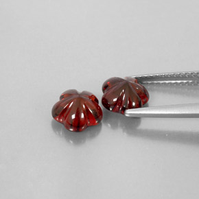 Almandine Garnet Gemstone in 7 x 6.9 mm Size for Sale, Almandine Garnet Stone in Deep Red Color