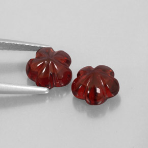 Almandine Garnet Gemstone in 7.1 x 6.9 mm Size for Sale, Almandine Garnet Stone in Deep Red Color