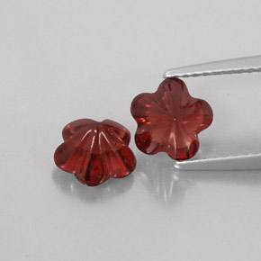 3.16 ct Red Almandine Garnet Stone, Natural Almandine Garnet in Flower-Cut Shape for Sale