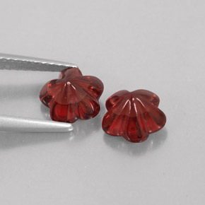 Almandine Garnet Gemstone in 7 x 6.9 mm Size for Sale, Almandine Garnet Stone in Deep Red Color