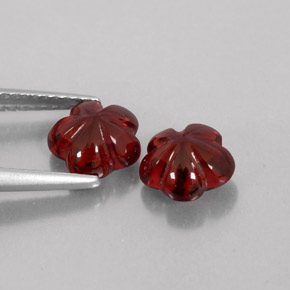 Almandine Garnet Gemstone in 7.3 x 7.1 mm Size for Sale, Almandine Garnet Stone in Deep Red Color