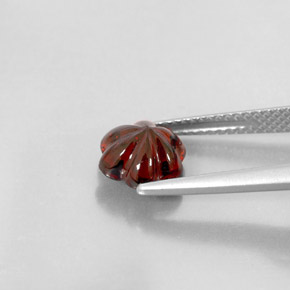 Almandine Garnet Gemstone in 7.6 x 7.4 mm Size for Sale, Almandine Garnet Stone in Deep Red Color