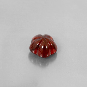 3.15 ct Red Almandine Garnet Gemstone, Almandine Garnet Gem in Flower-Cut Shape for Sale.