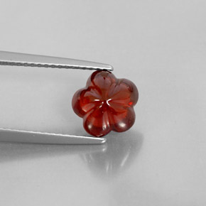 3.15 ct Red Almandine Garnet Stone, Natural Almandine Garnet in Flower-Cut Shape for Sale