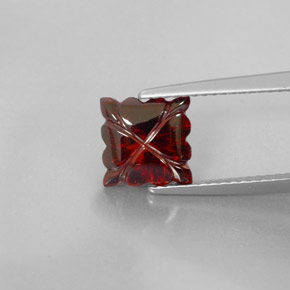 3.15 ct Red Almandine Garnet Gemstone, Almandine Garnet Gem in Fancy Carving Shape for Sale.
