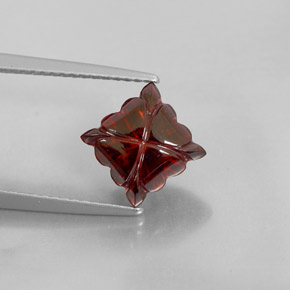 3.15 ct Red Almandine Garnet Stone, Natural Almandine Garnet in Fancy Carving Shape for Sale