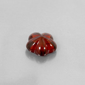 3.36 ct Red Almandine Garnet Gemstone, Almandine Garnet Gem in Flower-Cut Shape for Sale.